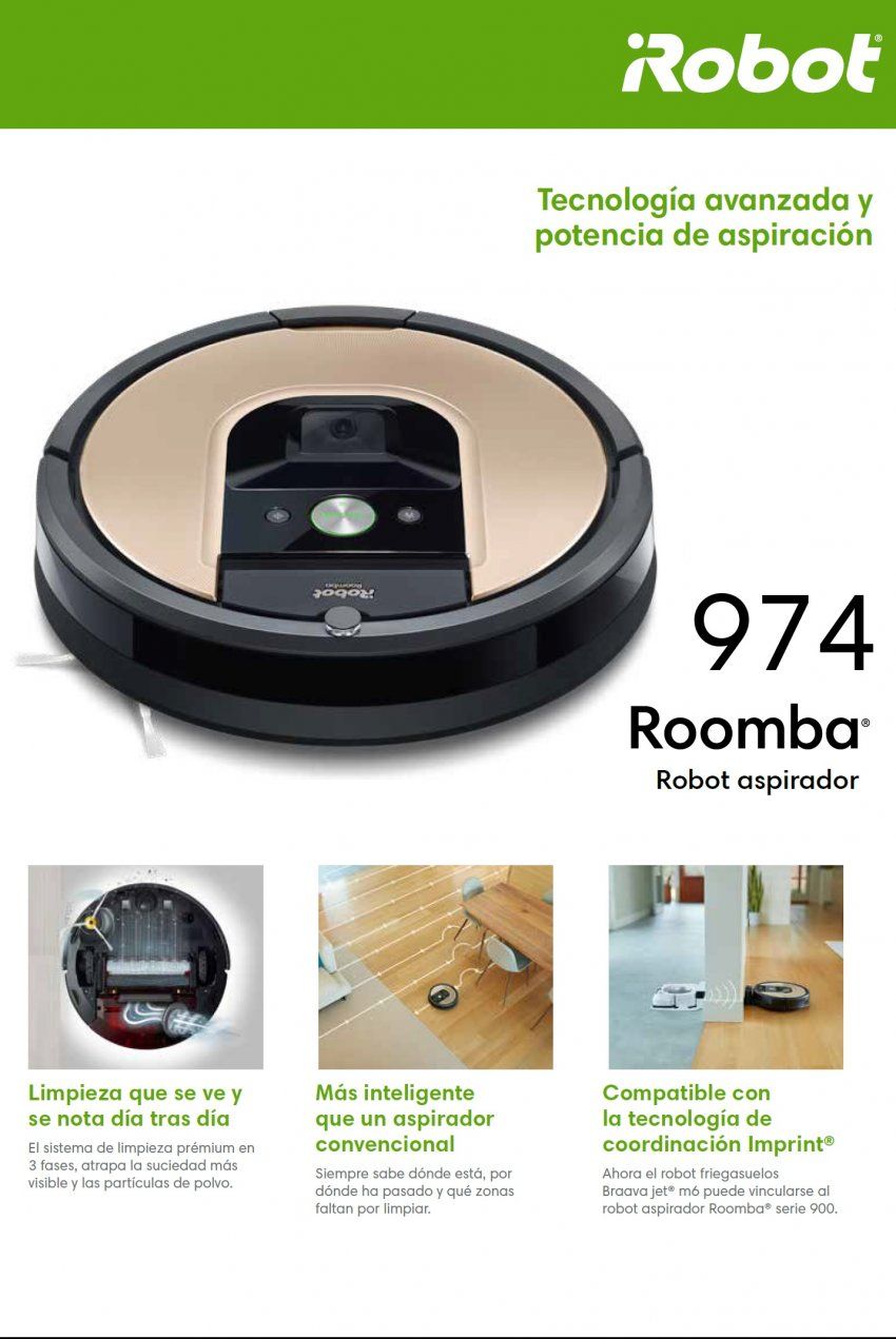 ROOMBA ASPIRADOR ROBOT 974 Wifi