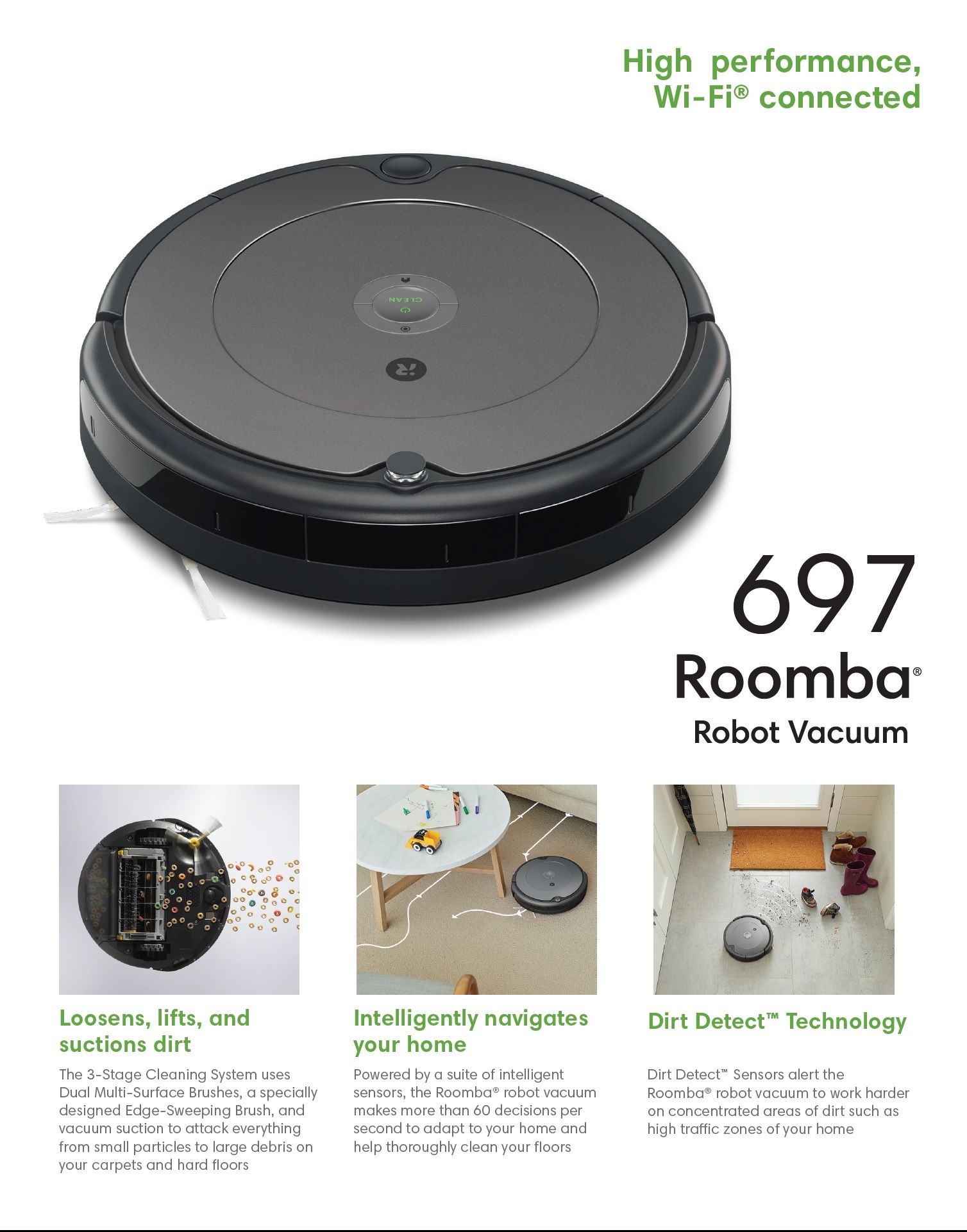 ROOMBA ASPIRADOR ROBOT 697 OPALO ELECTRODOMESTICOS