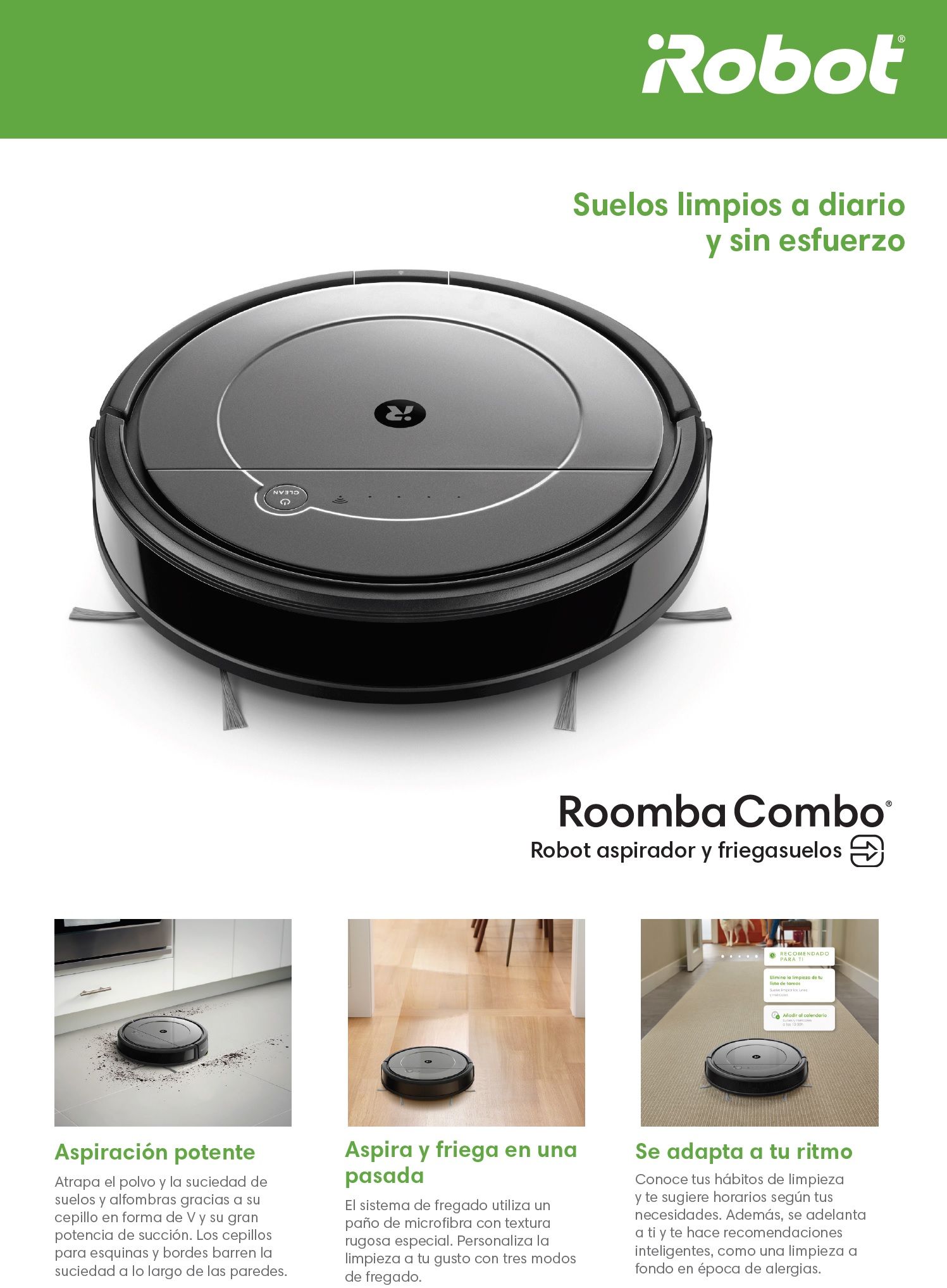 ROOMBA ASPIRADOR ROBOT COMBO R 113840